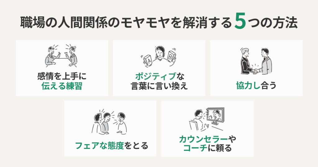 職場の人間関係のモヤモヤを解消する5つの方法