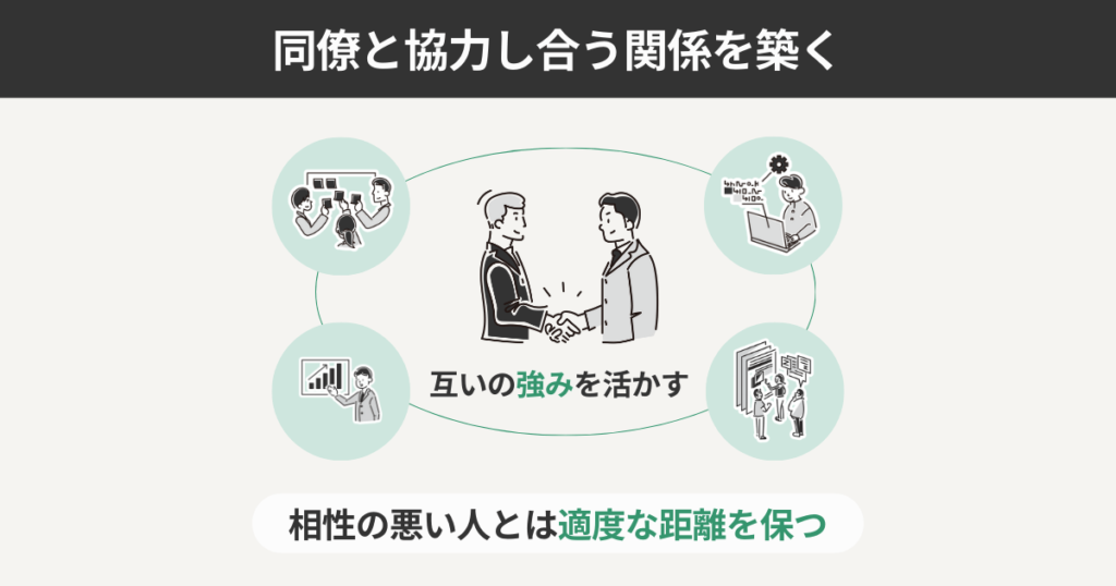 同僚と協力し合う関係を築く