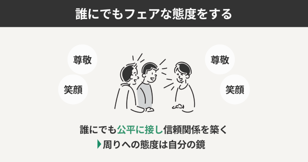 誰にでもフェアな態度をする