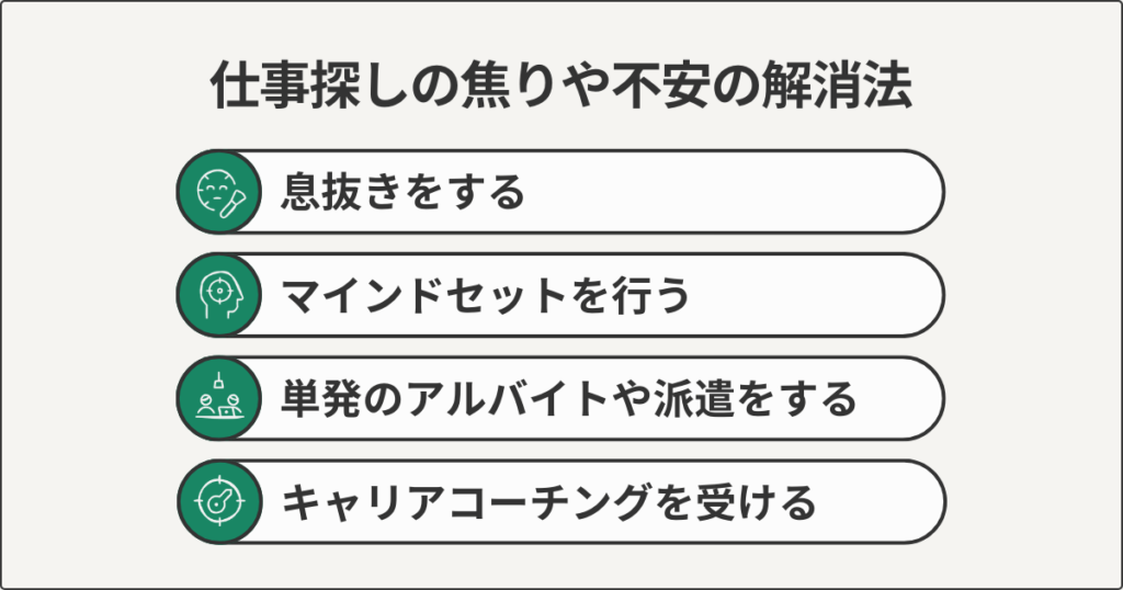 仕事探しの焦りや不安の解消法