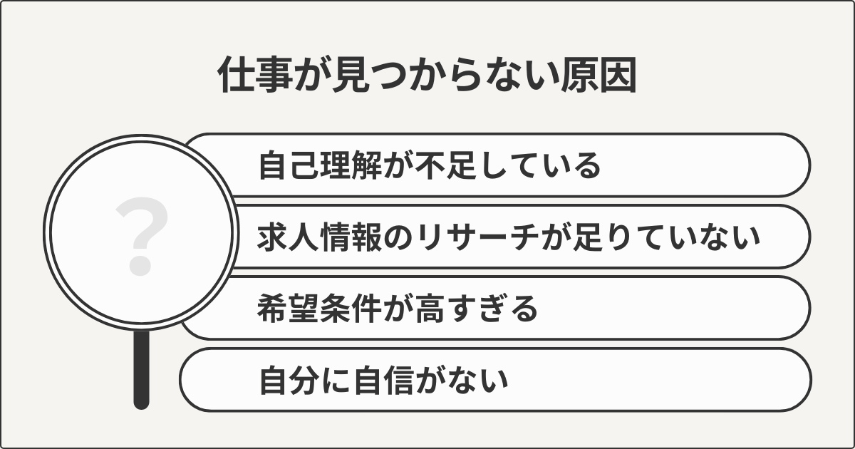 仕事が見つからない原因