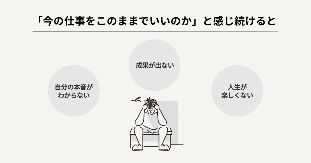 今の仕事をこのままでいいのかと感じ続けた男性の末路