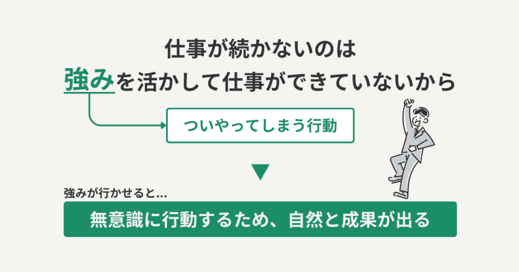 仕事が続かないのは強みを活かしていないから