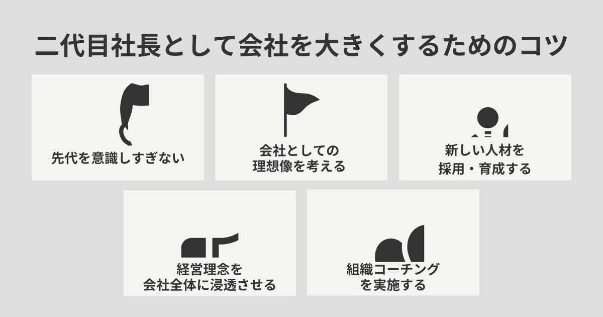 二代目社長として会社を大きくするためのコツ