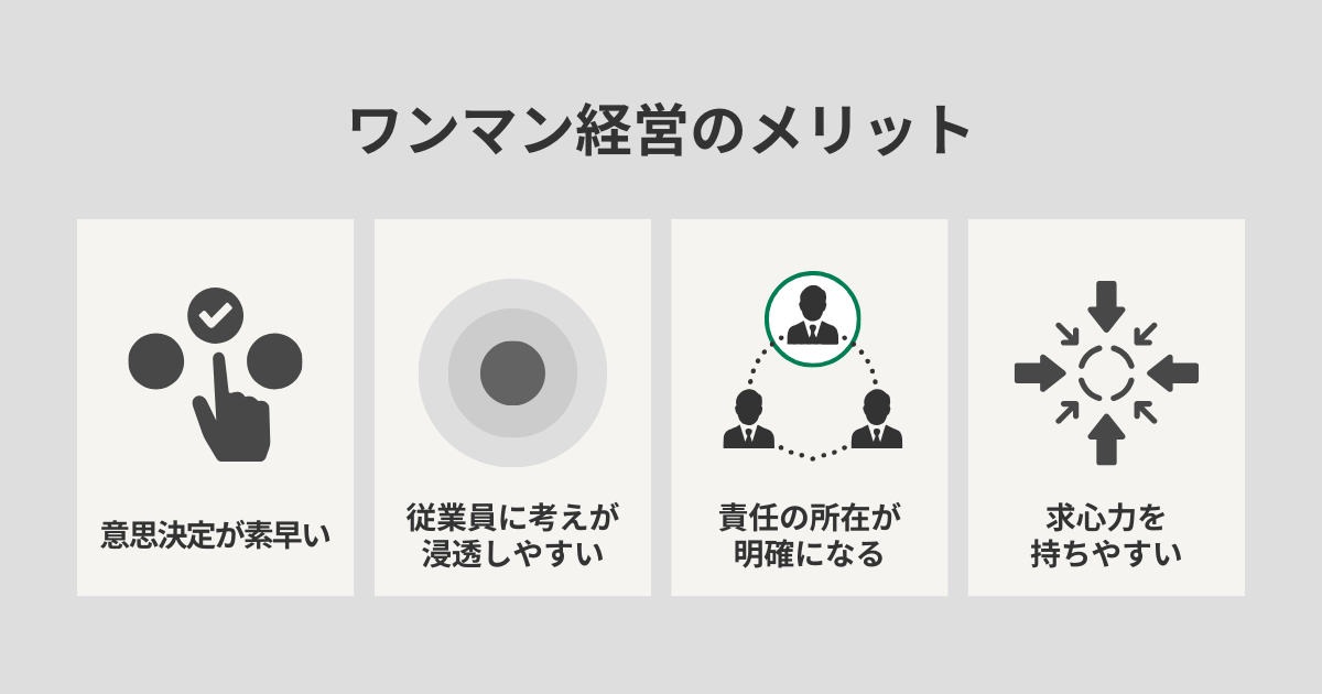 ワンマン経営のメリット