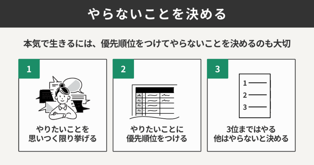 やらないことを決める