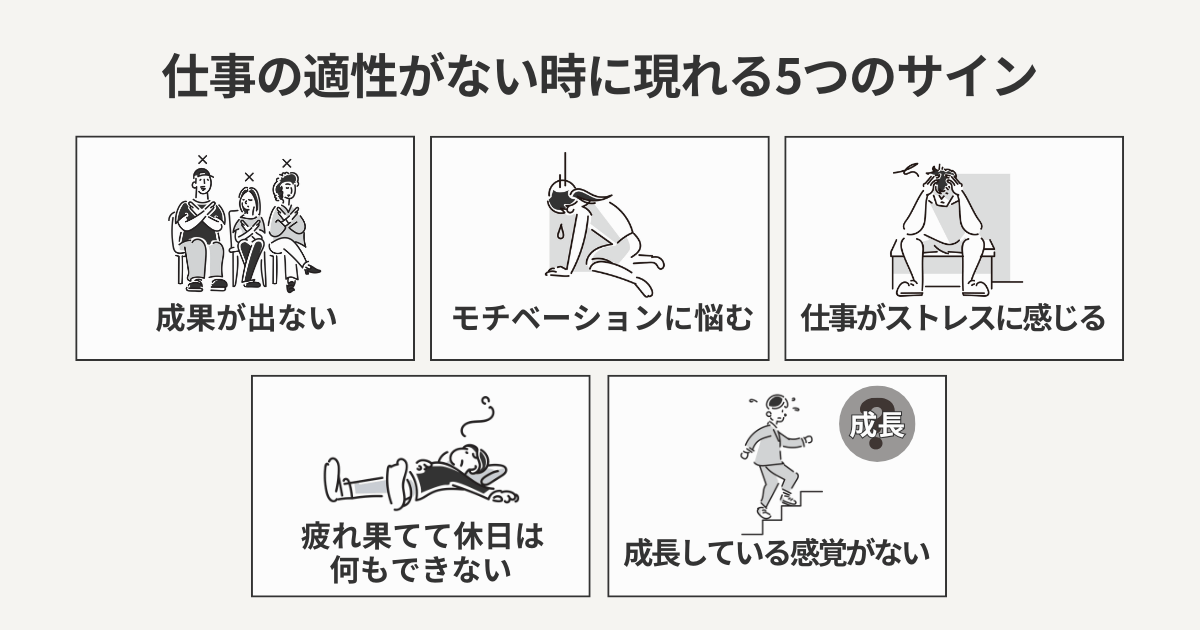 仕事の適性がないときに現れる5つのサイン