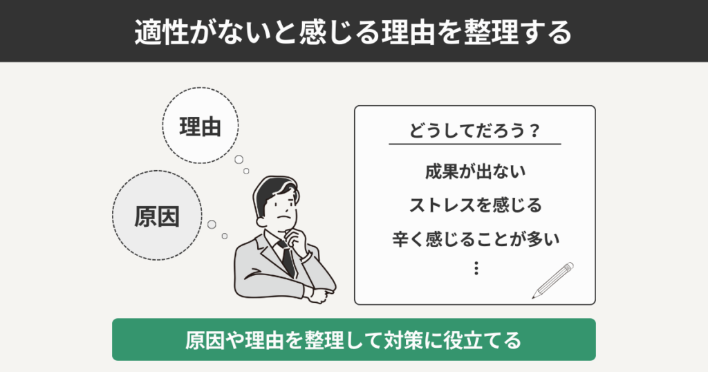 適性がないと感じる理由を整理する
