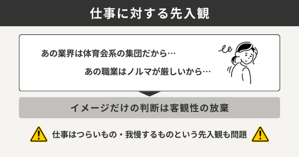 仕事に対する先入観