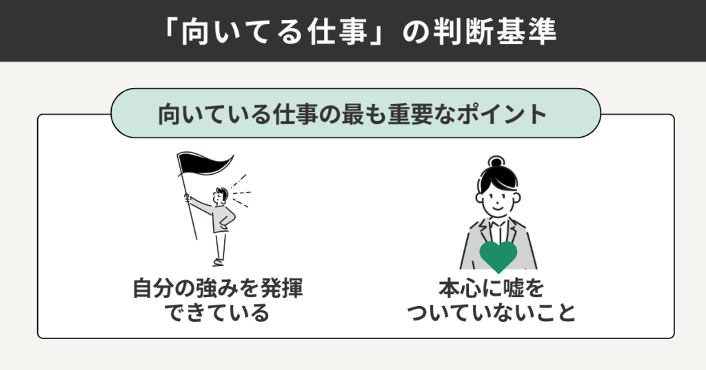 向いてる仕事の判断基準
