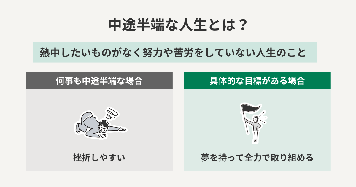 中途半端な人生とは？