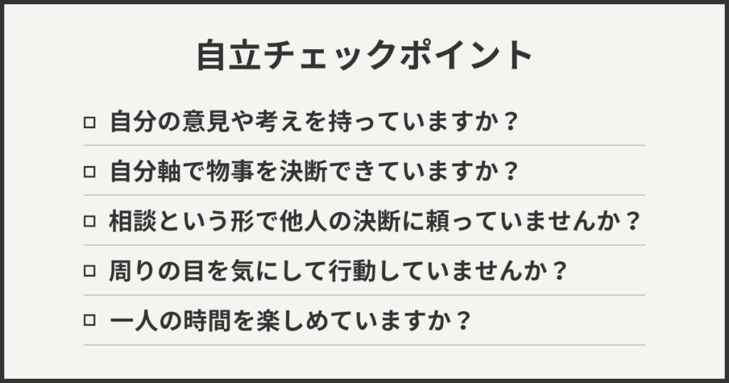 自立チェックポイント