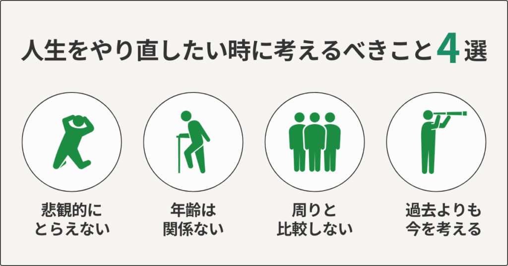 人生をやり直したい時に考えるべきことが4選