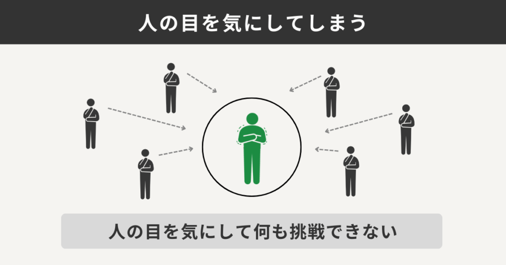人の目を気にしてしまう
