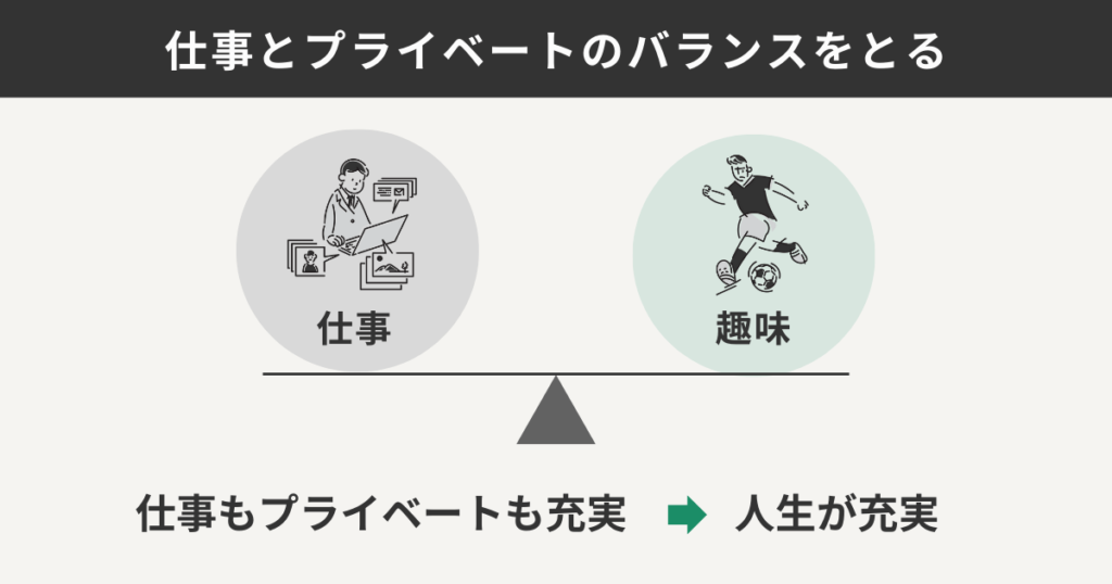 仕事とプライベートのバランスをとる
