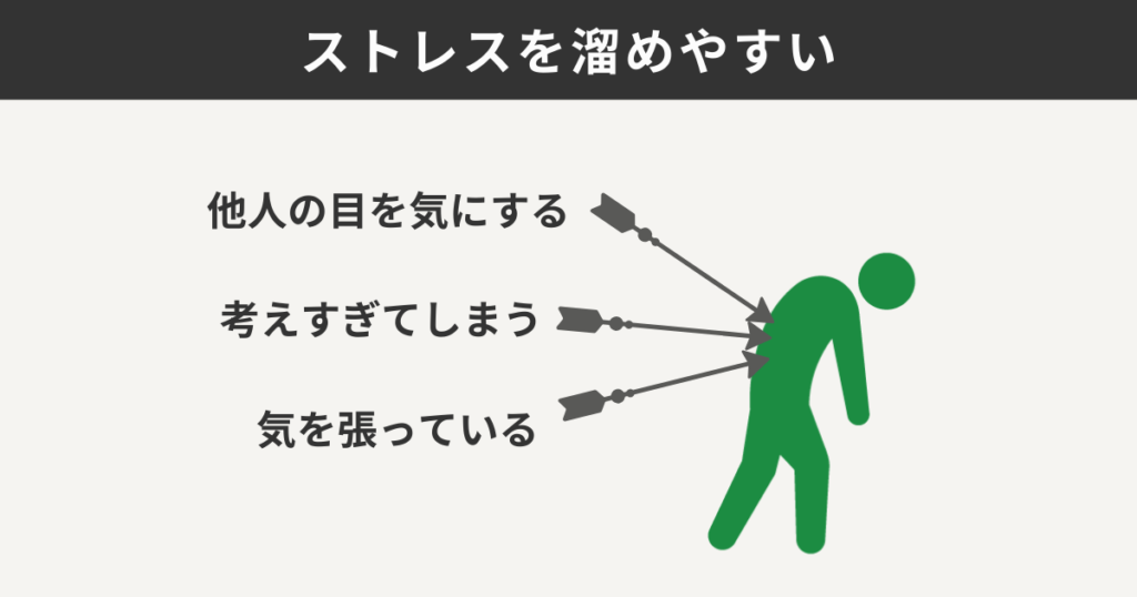 ストレスを溜めやすい