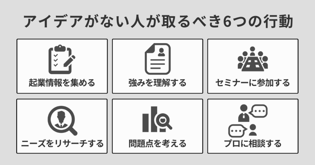 アイデアがない人がとるべき6つの行動