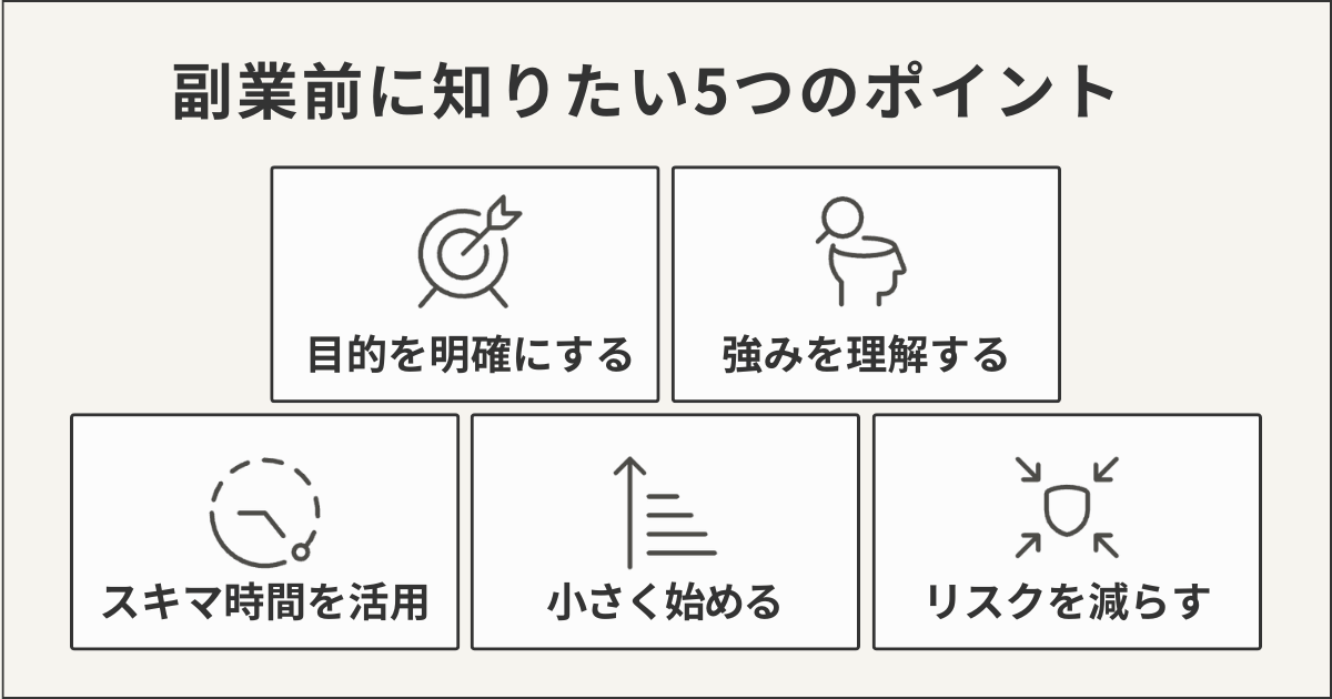 副業前に知りたい5つのポイント