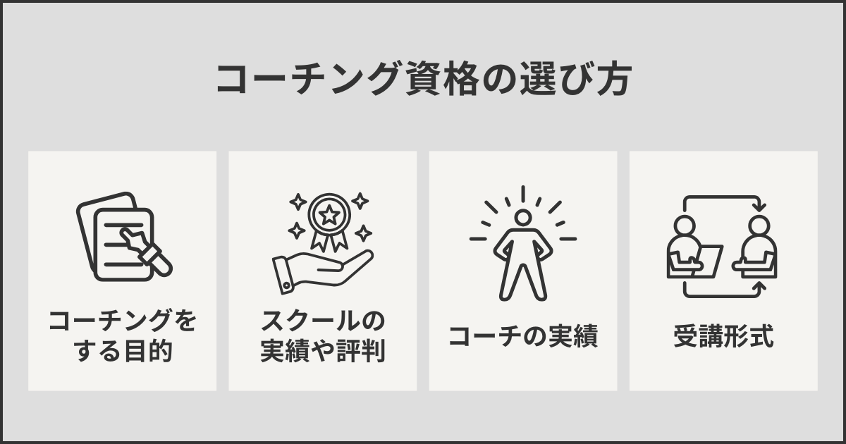 コーチング資格の選び方