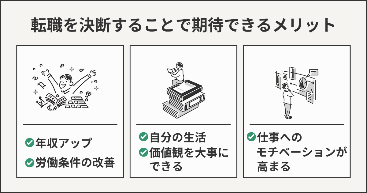 転職を決断することで期待できるメリット