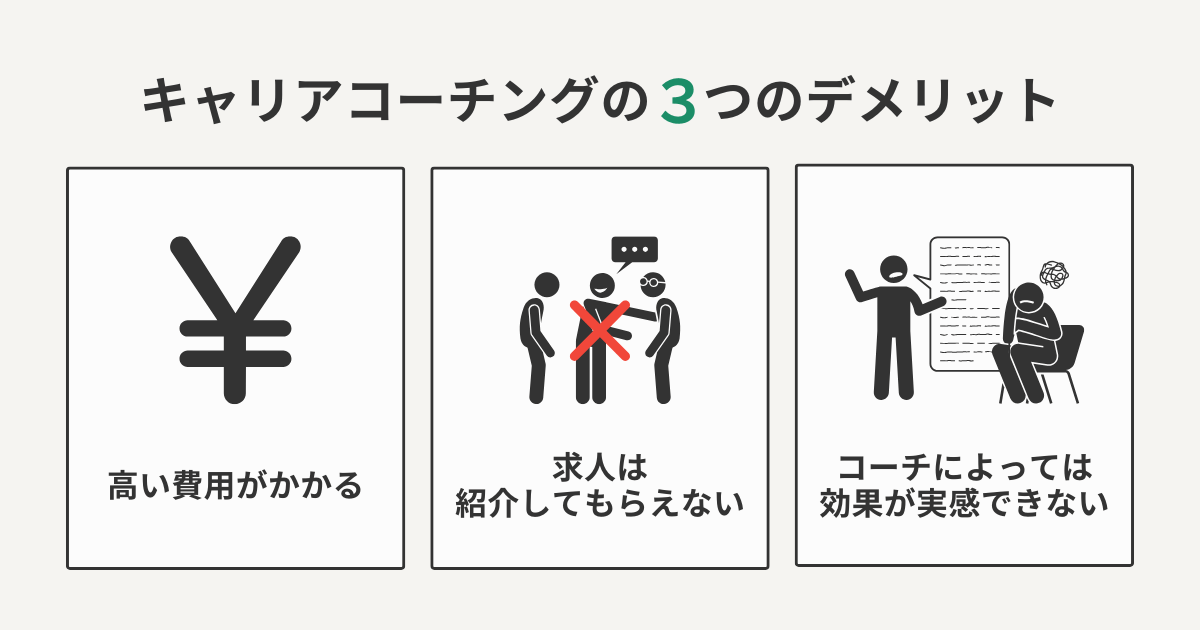キャリアコーチングの3つのデメリット