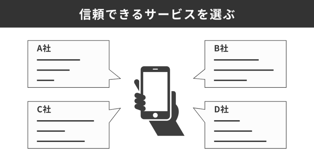 信頼できるサービスを選ぶ