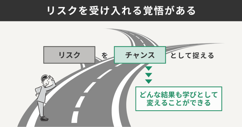 リスクを受け入れる覚悟がある