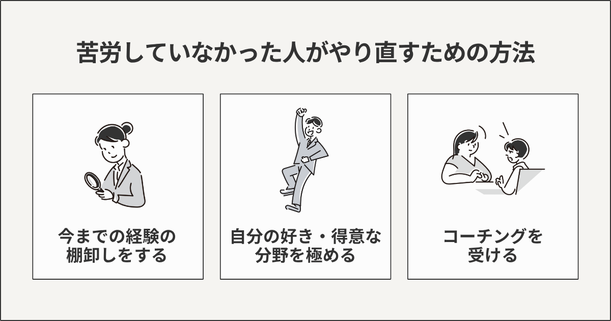 苦労していなかった人がやり直すための方法