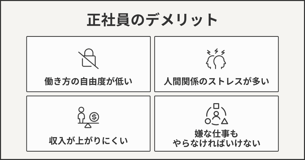 正社員のデメリット