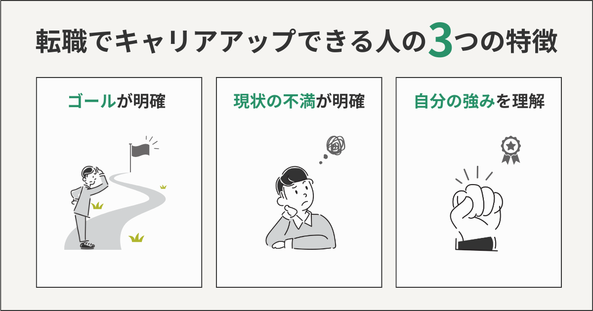 転職でキャリアアップできる人の3つの特徴