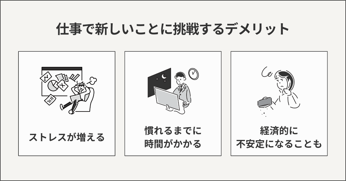 仕事で新しいことに挑戦するデメリット