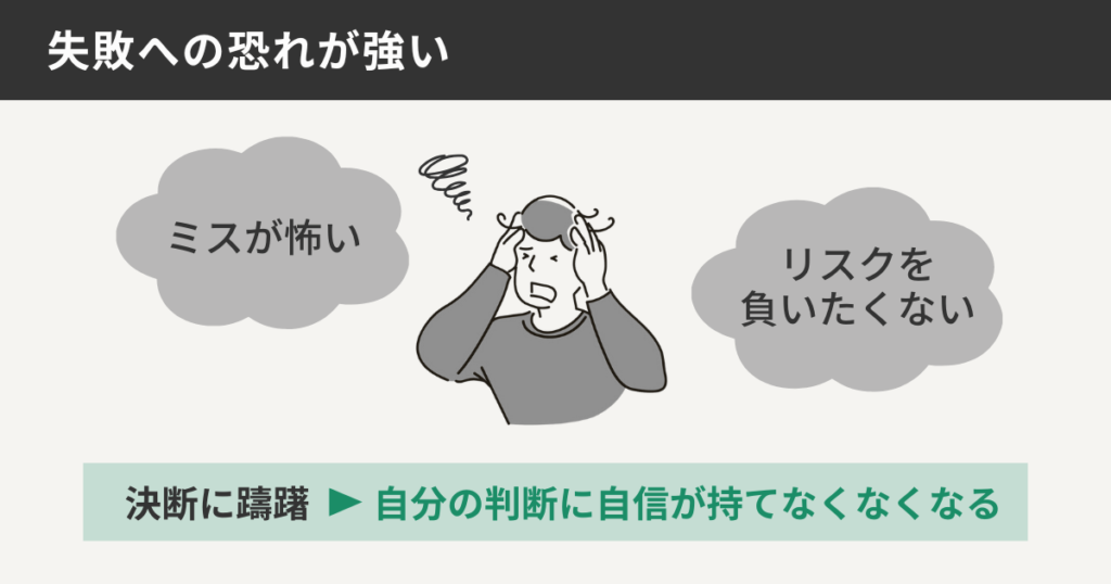 失敗への恐れが強い