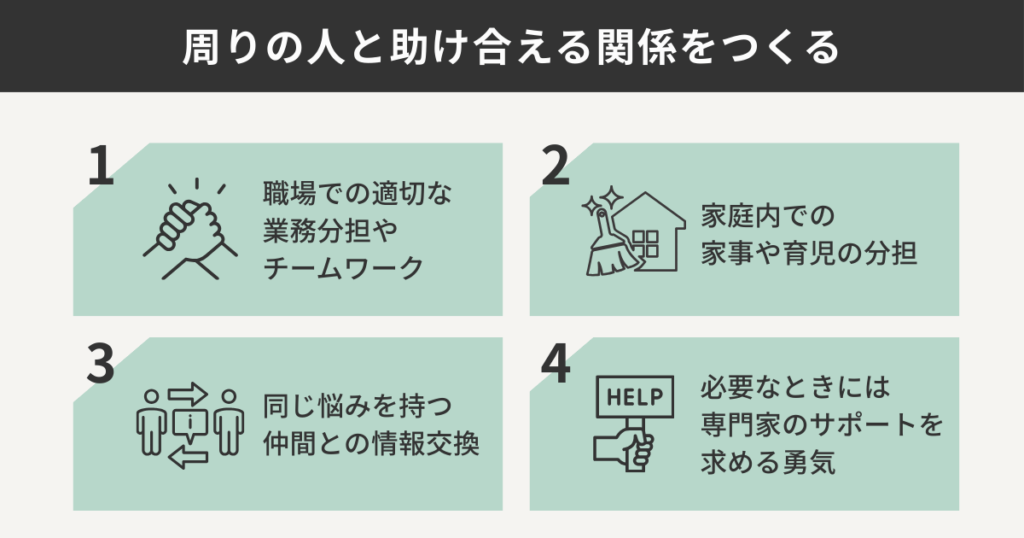 周りの人と助け合える関係をつくる