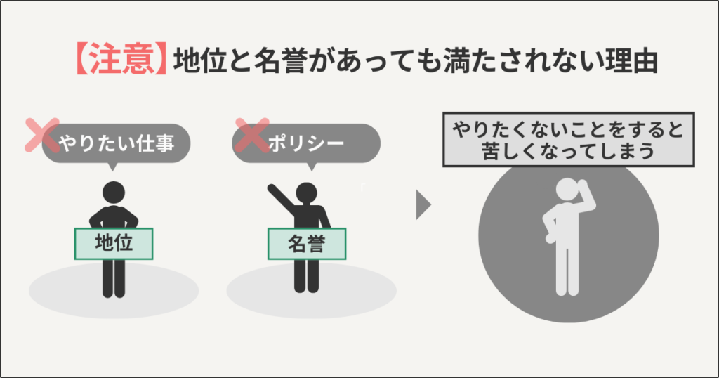 地位と名誉があっても満たされない理由