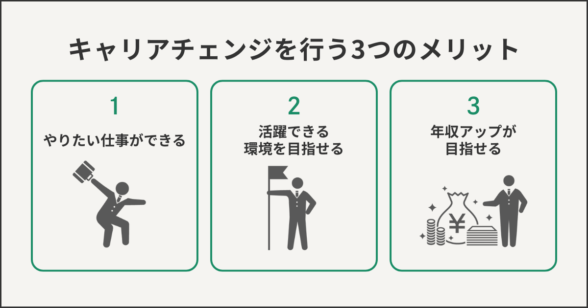 キャリアチェンジを行う3つのメリット