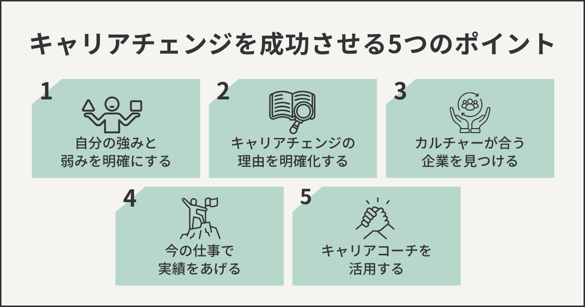 キャリアチェンジを成功させる5つのポイント
