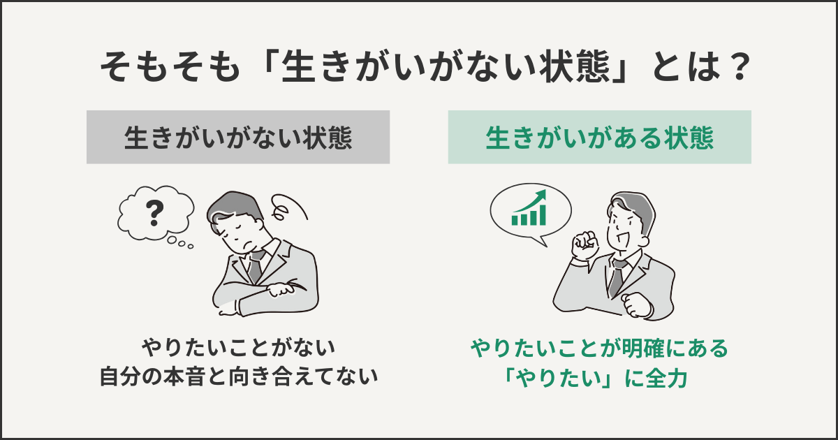 そもそも「生きがいがない状態」とは？