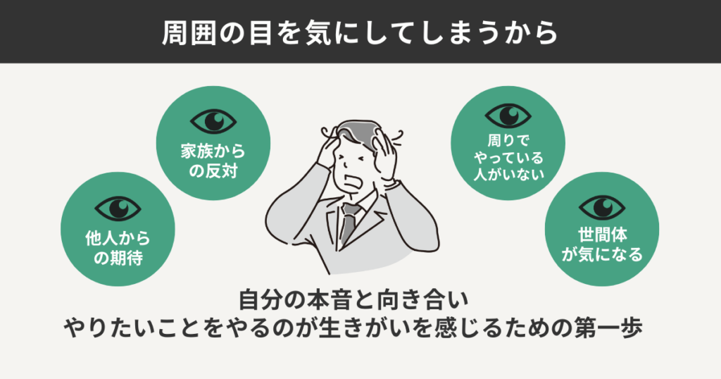 周囲の目を気にしてしまうから