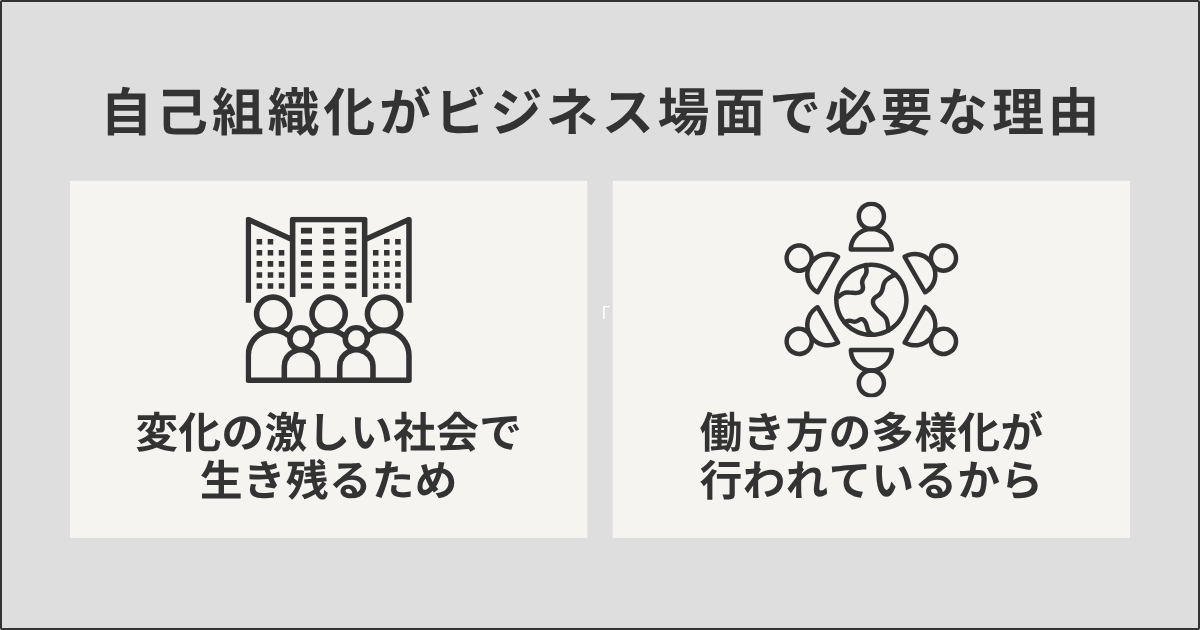 自己組織化がビジネス場面で必要な理由