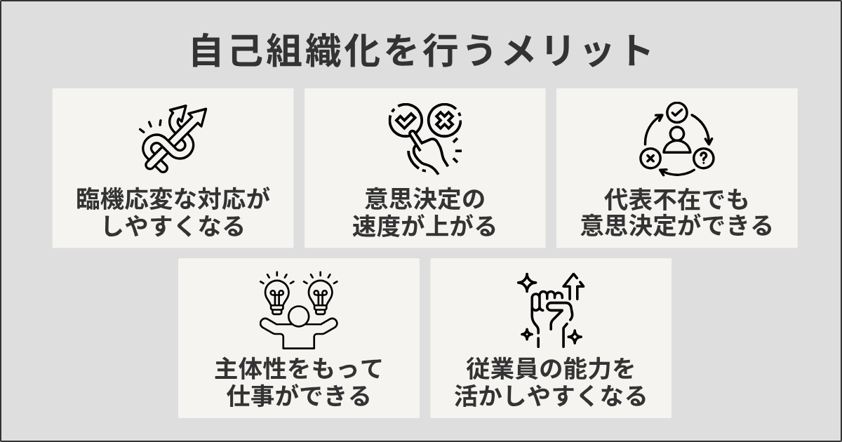 自己組織化を行うメリット