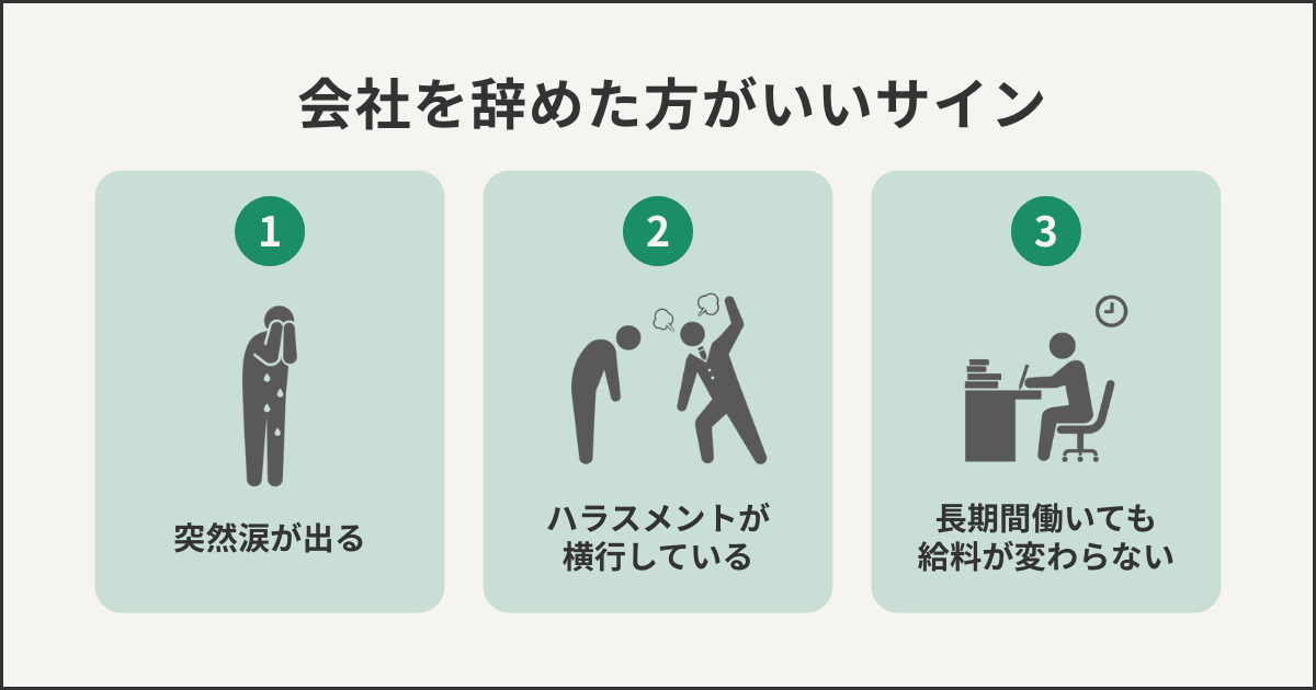 会社を辞めたほうがいいすぁいん