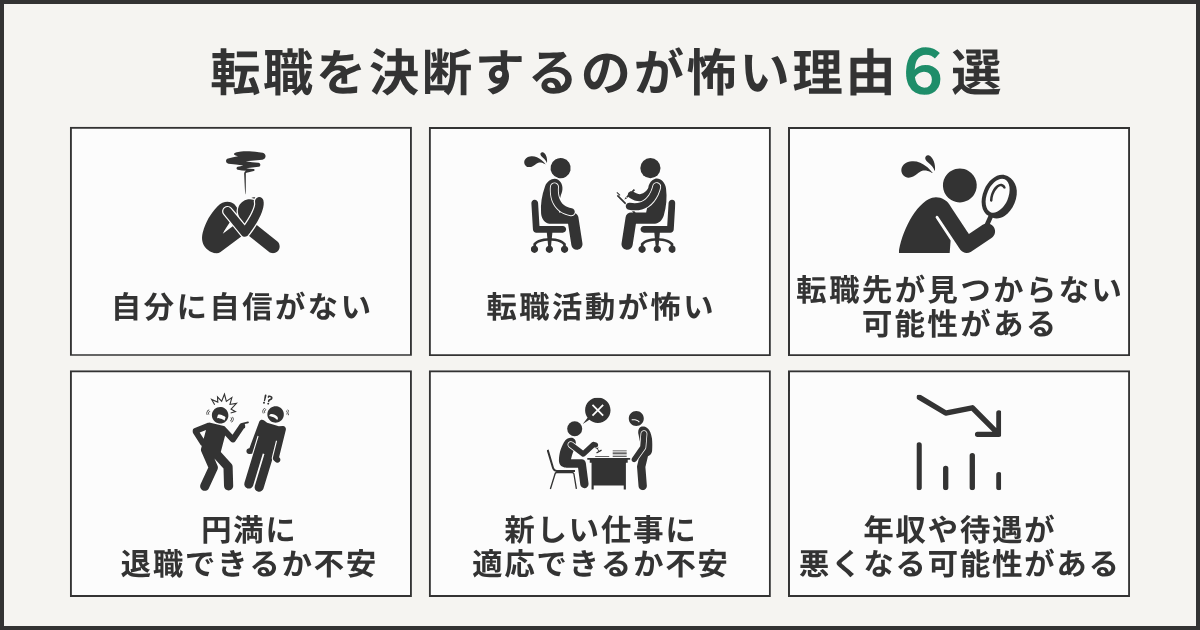 転職を決断するのが怖い理由6選