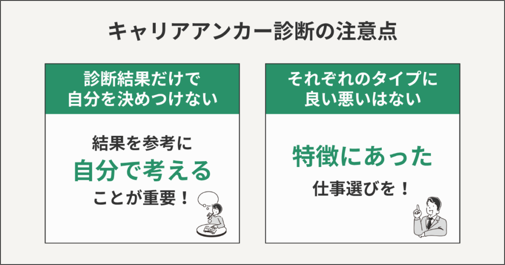 キャリアアンカー診断の注意点